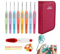 Juego de ganchos, herramientas de creación de lana con estuche de transporte | Kit de alas de ganchillo | Para amigos y familia, pasiones, mujeres, hombres, ocio, creación de cubierta, decoración del