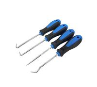 Juego de ganzúas y ganchos de precisión de 4 piezas de acero al cromo vanadio para quitar mangueras y juntas (azul)