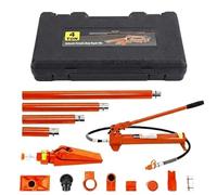 Juego de gato hidráulico Porta Power de 4 toneladas de GarveeTech - Herramienta de alineación de carrocería con manguera de aceite de 1,4 m y maletín de transporte - Juego de gato hidráulico para