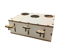 Juego de Gatos Que golpean al Topo, alimentadores de para Gatos,Juguete Interactivo de Madera para Topo con Gato - Dispensador de Alimentos para comederos, Suministros