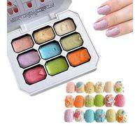 Juego de gel de uñas 9 colores - Base palmaditas degradada mate para arte uñas creativo | Fórmula gel UV Soak Off con textura, función mezcla fácil para estampar manicura y esculpir, acabado est