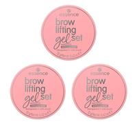 Juego de gel para cejas de Esence Brow Lifting, transparente, duradero, definitivo, fijador, translúcido, vegano, sin micropartículas de plástico, sin nanopartículas, sin perfume, 3 unidades (3 x 12