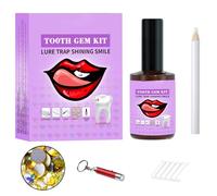 Juego de gemas de dientes de bricolaje - Hermoso kit de aplicación portátil completo - Conjunto de gemas de decoración de dientes flexibles Conjunto de joyas de dientes multifuncionales Kit de piedras