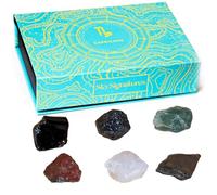 Juego de gemas personalizadas - 6 piedras preciosas por signo del zodiaco para la curación, meditación y equilibrio energético - Elegante caja de regalo - Calidad premium y producción sostenible, 17