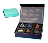 Juego de gemas personalizadas - 6 piedras preciosas por signo del zodiaco para la curación, meditación y equilibrio energético - Elegante caja de regalo - Calidad premium y producción sostenible, 17