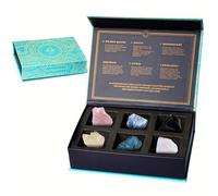 Juego de gemas personalizadas - 6 piedras preciosas por signo del zodiaco para la curación, meditación y equilibrio energético - Elegante caja de regalo - Calidad premium y producción sostenible, 17