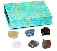 Juego de gemas personalizadas - 6 piedras preciosas por signo del zodiaco para la curación, meditación y equilibrio energético - Elegante caja de regalo - Calidad premium y producción sostenible, 17