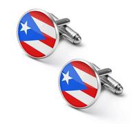 Juego de gemelos de moda con logotipo de la bandera del estado de relaciones públicas para hombre, camisas clásicas, para bodas y negocios, 2.0cm, Metal, No es una piedra preciosa