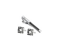 Juego de gemelos de vid y clip de corbata esmaltados con diamantes incrustados para hombre, juego de gemelos, As show