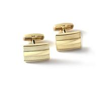 Juego de gemelos para hombre, chapados en oro y plata, rectangulares, joyería para marido, papá, día de San Valentín, negocios, día del padre, 19.5x13.5CM, Chapado en oro, No es una piedra preciosa