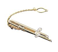Juego de gemelos y clip de corbata en forma de avión para hombre, accesorios chapados en oro, juego de regalo de boda, talla única, Madera de agar, No es una piedra preciosa