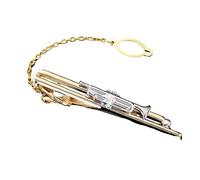 Juego de gemelos y clip de corbata en forma de avión para hombre, accesorios chapados en oro, juego de regalo de boda, talla única, Madera de agar, No es una piedra preciosa