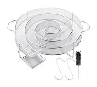 Juego de generador de humo frío de acero inoxidable, generador de humo frío, acero inoxidable, para horno de ahumar, con 2 ganchos para carne y 1 cepillo de limpieza para horno de ahumado, barbacoa