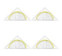 Juego de geometría cuadrada integrada de 180 grados, regla de dibujo, herramienta de medición de ángulos para dibujo arquitectónico, herramienta de dibujo técnico con escalas