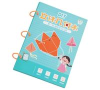 Juego de geometría de papel estereoscópico de intención para niños en el aula, aprendizaje de matemáticas manipulativas a través de actividades artesanales, herramientas de manipulación matemáticas