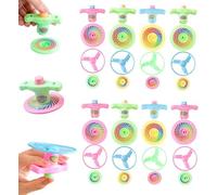 Juego de giroscopio de 9 piezas, juguetes de hélice de giroscopio con lanzador, juguetes de frisbee de hélice voladora, adecuado como regalo de cumpleaños para niños y niñas de 14 años en adelante (1)