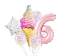 Juego de globos de de helado y globos de estrella de 118 cm para decoraciones de fiesta de cumpleaños para niños Suministros para fiestas temáticas dulces Globos de de boda