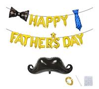 Juego de globos de papel de aluminio Happy Father's Day de 16 pulgadas, decoración de globos de letras para fiesta del día más lejano (dorado)
