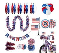Juego de globos para el 4 de julio para el día 4 de julio - Kit de decoración de bicicletas, para las celebraciones del 4 de julio, Independence Day y Le Memorial Day
