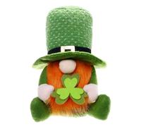 Juego de gnomos - San Patricio del Día de la Suerte | Pack de 2 gnomos de Leprechaun verde para decoración de bandeja, figuras de Tomte sueco para y mesa, decoración irlandesa, hecho a mano