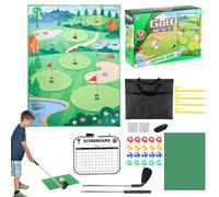 Juego De Golf Chip Y Stick - Kit De Alfombra Para Práctica De Golf - Set De Entrenador De Swing Y Putt,Para Casa Jardín Patio Césped Fiesta Carnaval Playa Garaje Campo Familiar Interior Exterior Niños