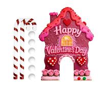 Juego de golf con temática de casa de pan, bastones de azúcar, portátiles para interior y exterior, juego de mini golf de interior para familias, para casa, habitación, fiestas, reuniones durante las