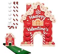 Juego de Golf de Galleta de Jengibre | Actividades Deportivas de Putting para San Valentín,Juego de Fiesta con Palos y Bolas de Bastón de Caramelo - para Fiestas de Cumpleaños y Noches Festivas en