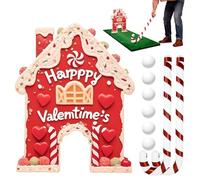 Juego de Golf de Galleta de Jengibre | Juguetes de Putt para San Valentín y Vacaciones | Juego de Fiesta con Palos y Bolas de Bastón de Caramelo | para Fiestas de Cumpleaños y Noches Festivas en