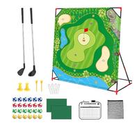 Juego de golf de juguete para niños con retorno automático de bolas, bolas de luz LED, tapete de putting para jugar al golf nocturno para interiores y exteriores, fiestas, patio, golfista, juguetes
