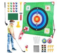 Juego De Golf De Patio Trasero | Alfombra de Chipping para Juego de Golf en Jardín | 4 en 1 Entrenador Deportivo para Práctica en Interior y Exterior para Golfistas, Niños, Adolescentes y Adultos