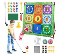 Juego De Golf De Patio Trasero | Alfombrilla de Entrenamiento Kit de Golf de Aproximación - 4 en 1 Entrenador Deportivo para Práctica en Interior y Exterior para Golfistas, Niños, Adolescentes y Adult