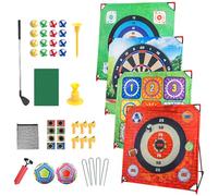 Juego De Golf De Patio Trasero,Alfombrilla de Práctica de Putting para Interior | 4 en 1 Entrenador Deportivo para Práctica en Interior y Exterior para Golfistas, Niños, Adolescentes y Adultos