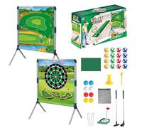 Juego de golf en el jardín - Entrenamiento de golf, ayuda a juegos al aire libre, accesorios de glf con bolas, tees, estera de putting, juego para la práctica de golpear, adultos y niños