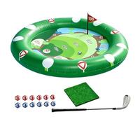 Juego de golf flotante: diseño inflable de PVC, configuración de juego en la superficie del agua, kit portátil de actividades al aire libre, entretenimiento de interacción familiar | Uso del parque ac