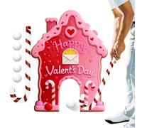 Juego de golf genérico de Gingerbread, caña de azúcar portátil interior al aire libre, mini golf festivo para ambiente familiar, para fiestas en casa, reuniones de vacaciones y carnaval