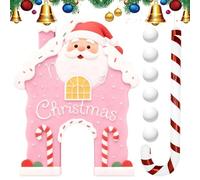 Juego de Golf Gingerbread House - Divertido, palitos de bastón de Caramelo, Juguete de minigolf para Vacaciones Familiares, minijuego navideño de Pan de Jengibre | Actividad Familiar, divertid