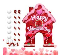 Juego de golf para casa genérico, 35 x 24 x 3 cm Valentine Heart Interactive Putting Toy, Romantic Holiday Mini Golf Set | Party Activity for Indoor Outdoor Club Yard Sports Festival Celebration