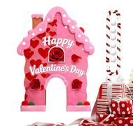 Juego de golf para el día de San Valentín, actividad de San Valentín para interiores, juego de instalación de golf para , incluye pelotas y raquetas, para parejas, mujeres, hombres, días