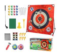Juego de Golf para Exteriores - Set de Juego de Batalla con Alfombra de Chip de Golf,4 en 1 Entrenador Deportivo para Práctica en Interior y Exterior para Golfistas, Niños, Adolescentes y Adultos