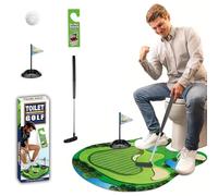 Juego de golf para inodoro, 5 piezas, mini divertido juego de golf familiar para baño, inodoro, novedad, regalo secreto de Papá Noel para hombres, novio, marido, papá, hermano, regalos para adultos