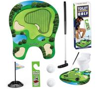 Juego de golf para inodoro, juego de putter para orinal para hombres, juegos de golf para baño/baño, accesorios de golf, broma, broma, regalos para papá, marido, novio, juegos de fiesta