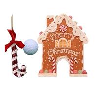 Juego de golf para interiores, mini juguetes navideños con bastones de caramelo y pelotas, mini juguetes de golf de Navidad, para interiores, para fiestas de vacaciones, reuniones y