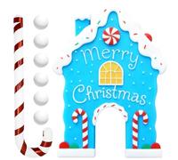 Juego de golf para interiores - Reusable Funny Christmas - Holiday Gingerbread Golf Set Party Games - For Teens Adults Family Living Room Outdoor Party Gatherings Events Celebration