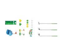 Juego de golf para interiores y exteriores con ayuda de columpio, color verde y 3 globos de entrenamiento para interior/exterior