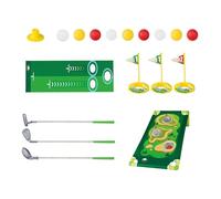 Juego de golf para niños: clubes ajustables, colocar estera, agujero de práctica, juego portátil | Actividad deportiva de aprendizaje temprano para el desarrollo de habilidades motoras, tiempo de jueg