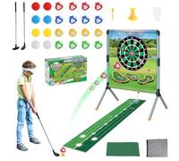 Juego de Golf para Niños, Golf Minigolf Exterior Golf Set con Tapete Golpeo y Soporte, Regalo de Juegos Deportivos de Exterior para Niños, Juguetes Deportivos De Golf De Interior Y Exterior
