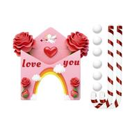 Juego de golf para una cita inolvidable, regala tiempo único juntos, juego de San Valentín con raquetas y bolas para enamorados (rosa C)