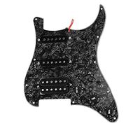 Juego de Golpeador Cargado de Guitarra con 2 Bobinas Simples, 1 Pastilla de Doble Bobina, Sonido Brillante para Accesorios de Guitarra Eléctrica (Perla roja)