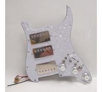 Juego de golpeador cargado precableado para guitarra Fender ST HHH, pastillas Alnico 5 Humbucker con división de bobina, compatible con juego de pastillas, kit completo de actualización de arnés de