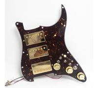 Juego de golpeador cargado precableado para guitarra Fender ST HHH, pastillas Alnico 5 Humbucker con división de bobina, compatible con juego de pastillas, kit completo de actualización de arnés de